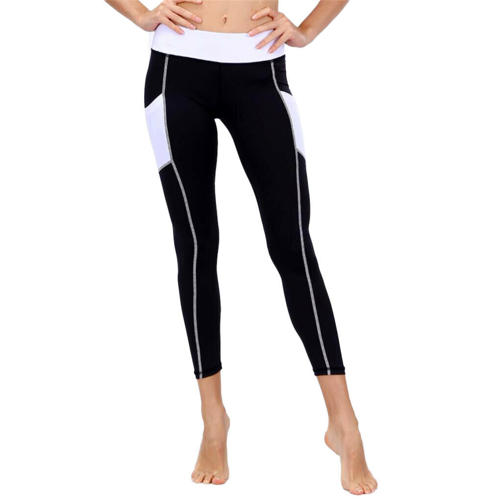 Women Yoga Fitness Running Leggings Gym Exercise Sports Pants Trousers M