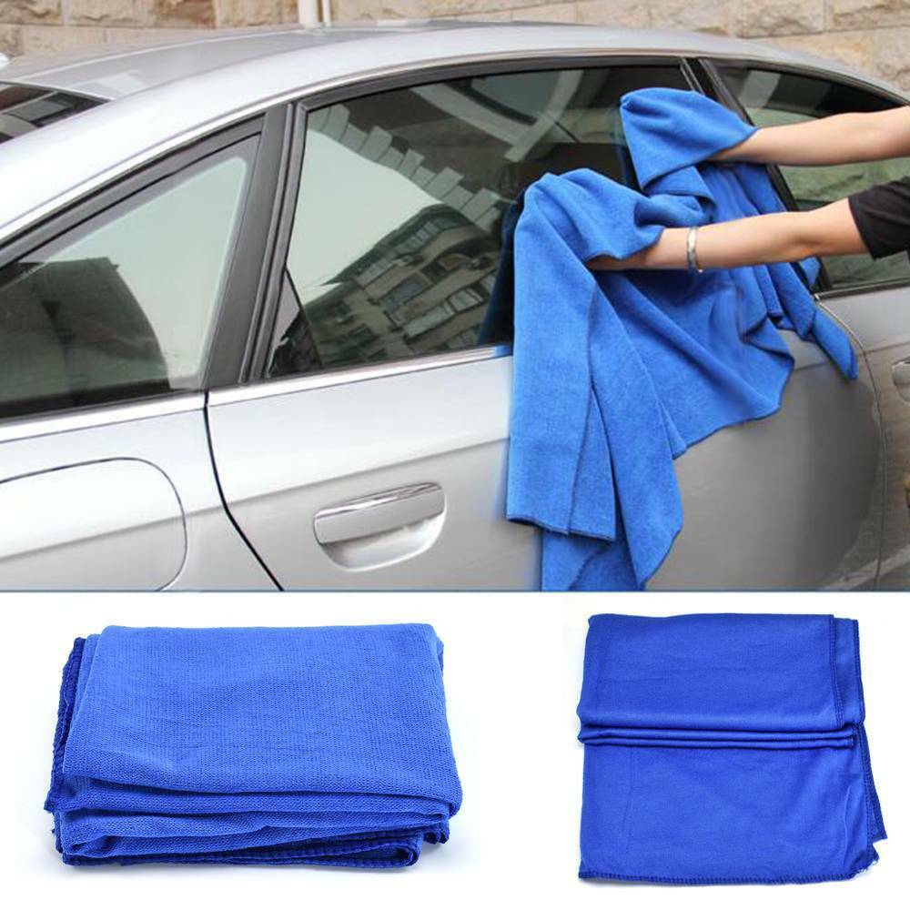 Large Blue Microfibre Auto Car Detailing Soft Cloths Wash Towel Duster Cleaning