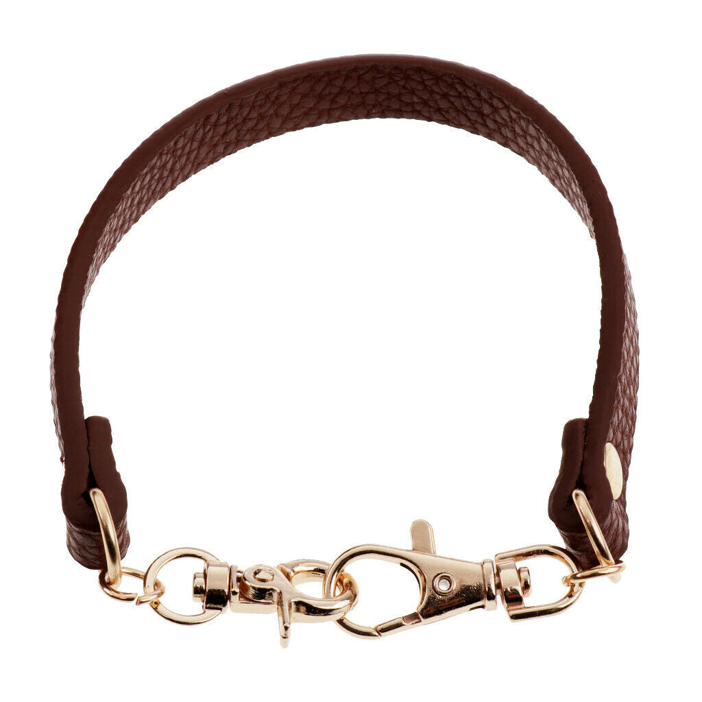 Bag Replacement Strap with Metal Hook Purse Shoulder Bag Handle 30cm Brown