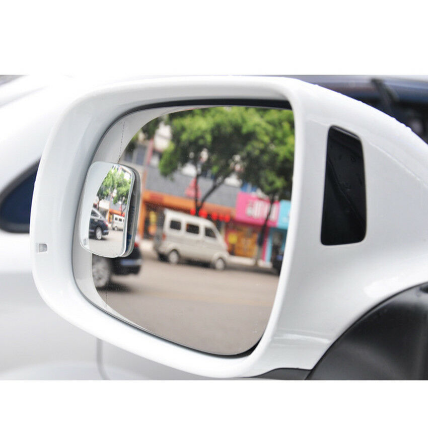 2PCS Wide Angle Rear View Blind Spot Mirror 360° Rectangle Frameless Convex