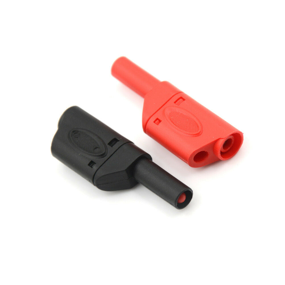 1 Pair Fully Insulated Solder Type 4mm Male Stackable Banana Plug Connecto.l8