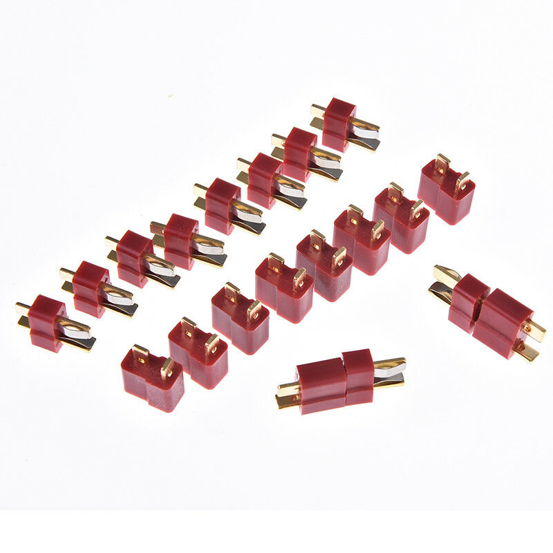 10pairs/20pcs t plug male & female deans connectors style for rc lipo battery DD