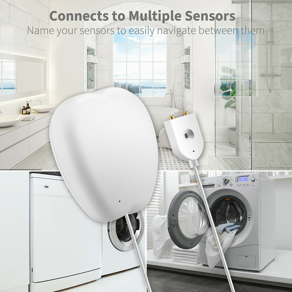 Smart Water Leak Alarm Overflow Sensor Detection System Kitchen Security