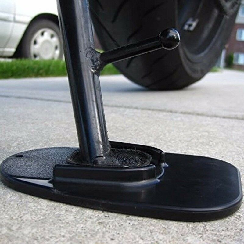 Motorcycle kickstand pad support black x1 piece soft ground outdoor parking