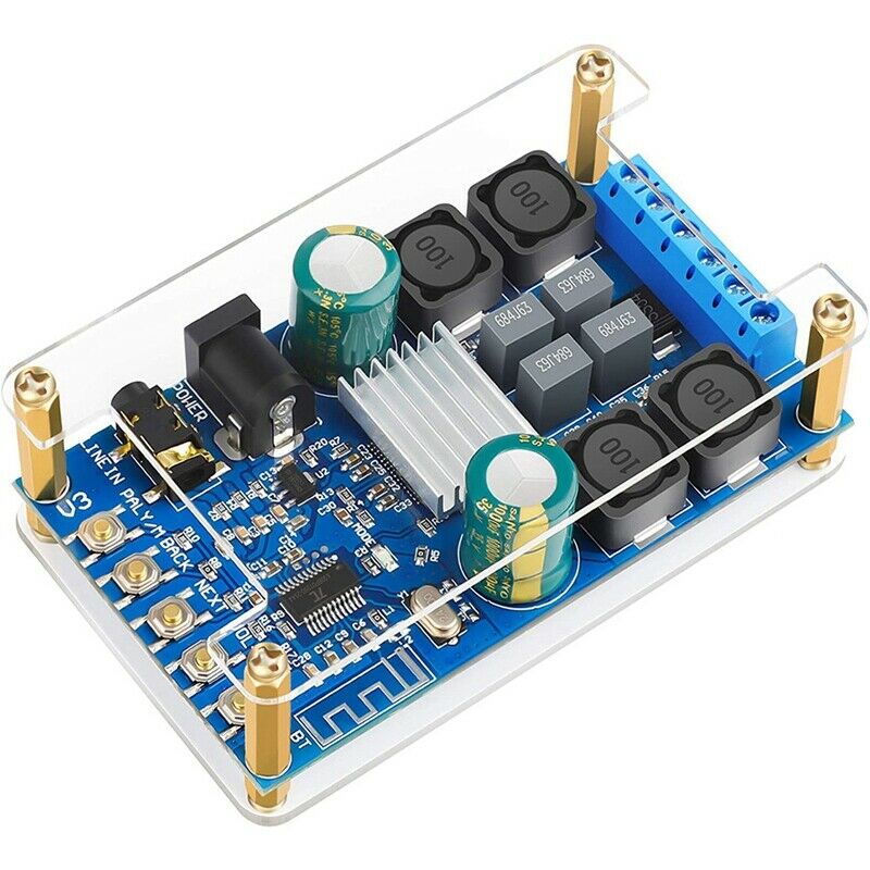 BlueTooth Amplifier Board,Digital Amplifier Audio Amp Board 2 Channel 50W+50K7S4