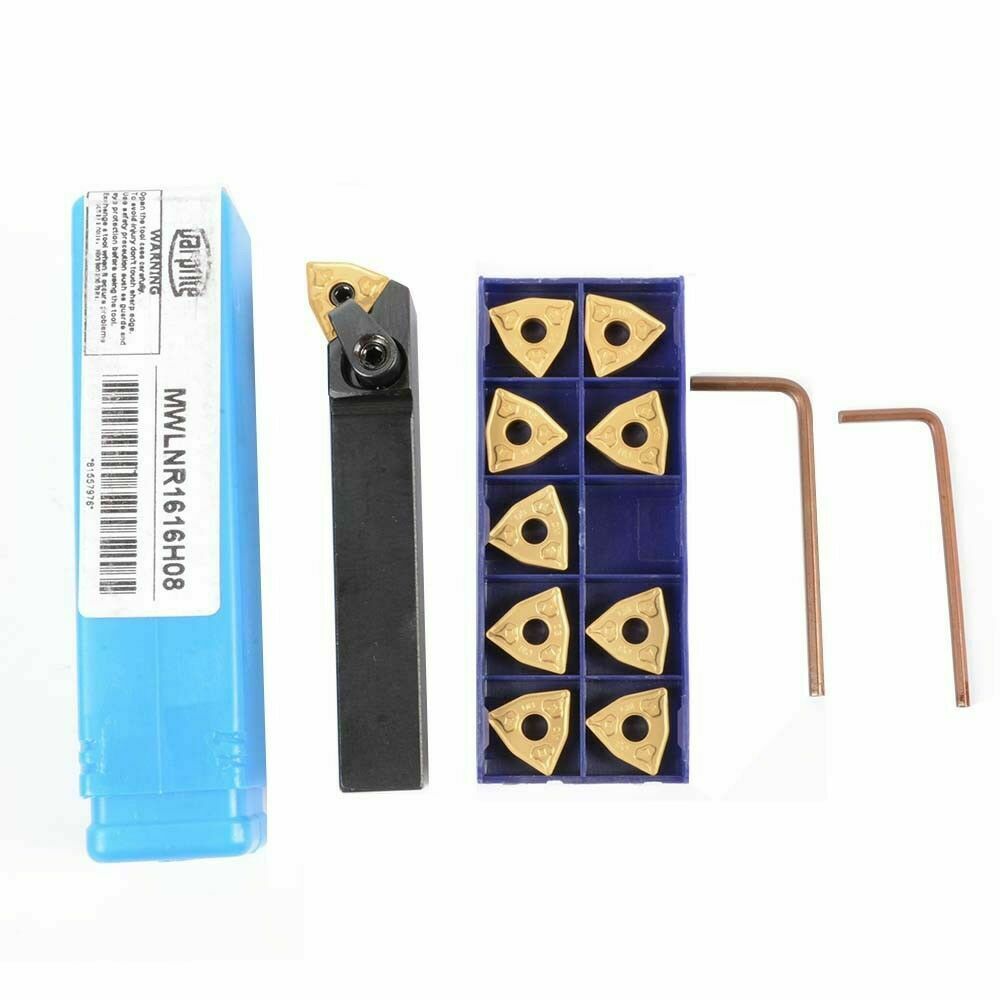 1pc MWLNR 1616H08 turning holder tool + WNMG080408-CM carbide insert for lathe