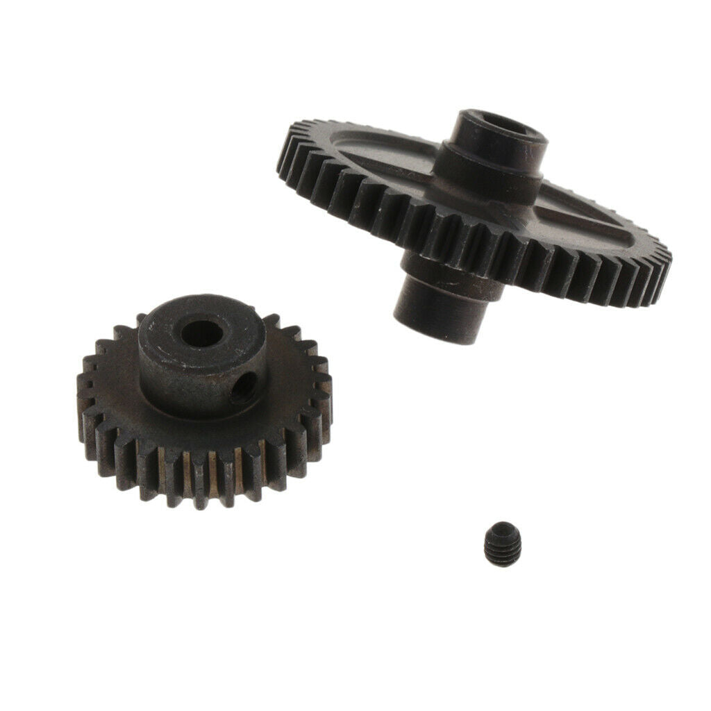 RC 1/14 Metal Diff Main Gear & Motor Gear Set for WLTOYS 144001 RC Buggy Car