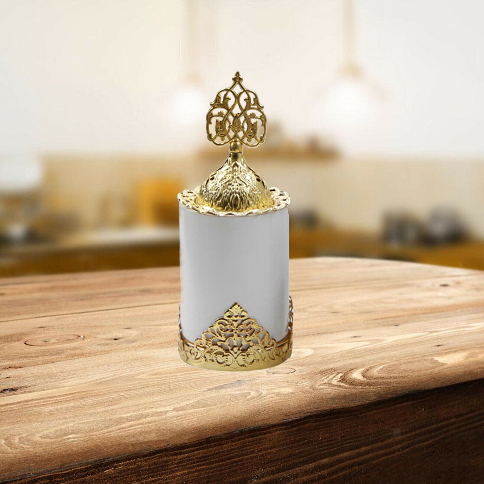Metal Incense Burner Frankincense Portable Oil Diffuser for Aromatherapy white
