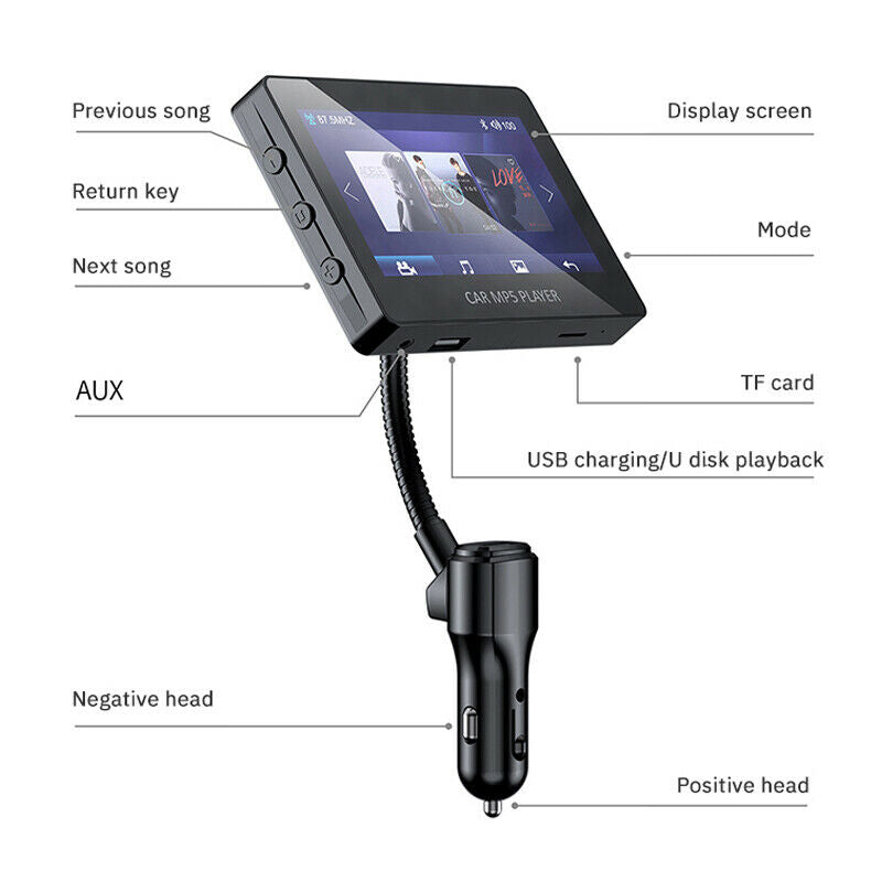 Car 4.3'' Video Player Android Navigation Bluetooth USB/TF/AUX Stereo Radio MP5