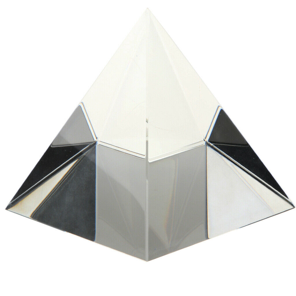 60mm Clear Crystal Pyramid Decorative Art Decor Photography Prop