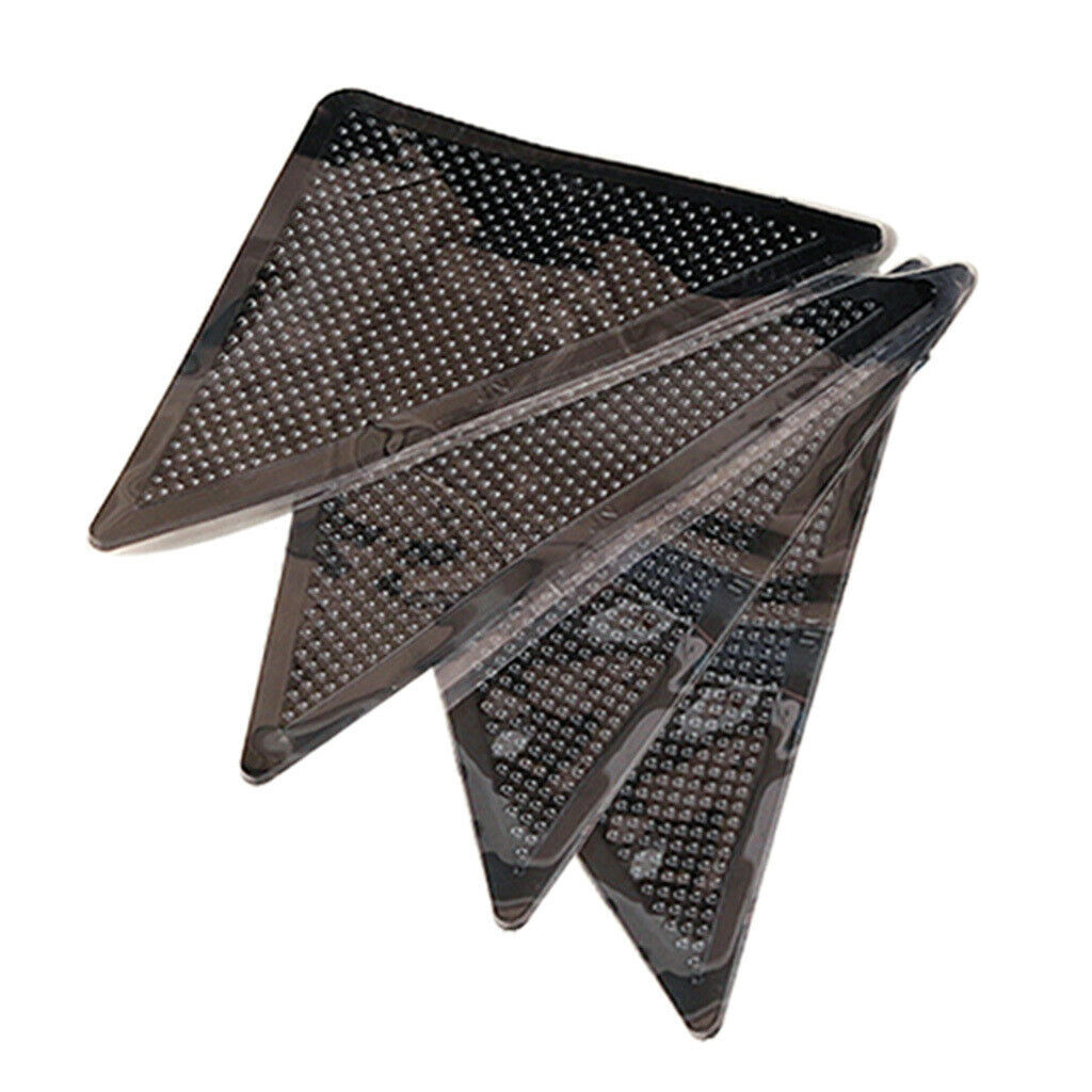 2X 4Pcs Reusable Rug Carpet Mat Curling Grippers Anti Slip Grip Skid Tape