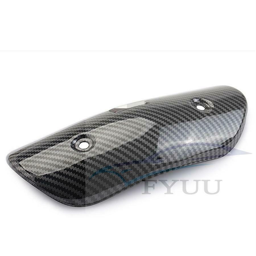 Universal Motorcycle Exhaust Carbon Fiber Look Protector Heat Hot Shield Cover