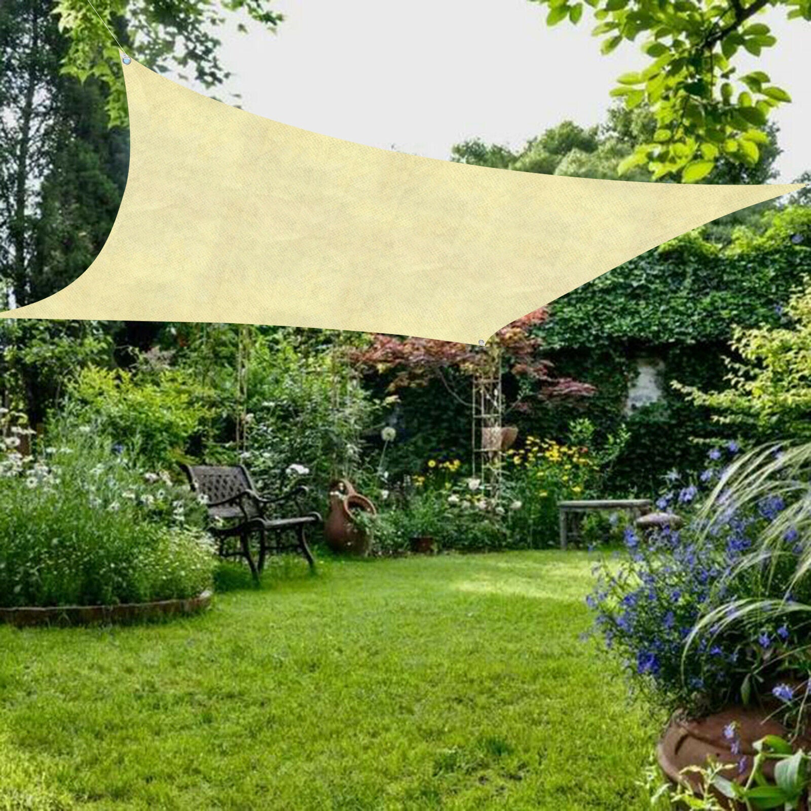Sun Shade Sail Canopy UV Block Patio Pool Insect Proof Shade Net with Rope