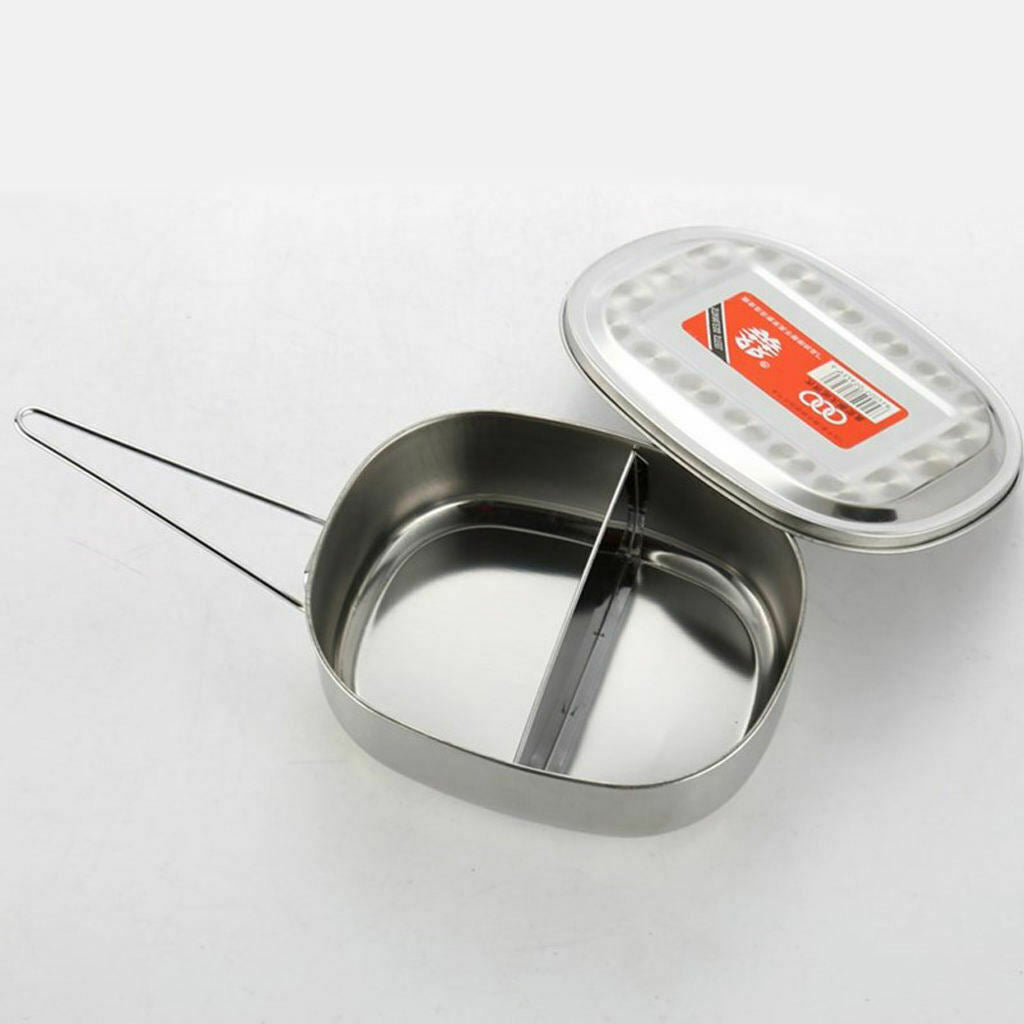 Stainless Steel Bento Lunch Box Outdoor Camping Picnic Food Container M