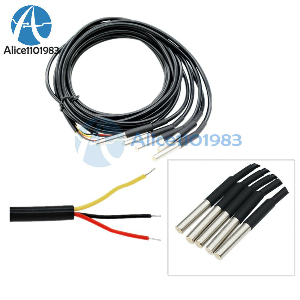 20PCS Waterproof Digital Thermal Probe or Sensor DS18B20 Lengthï¼š1M