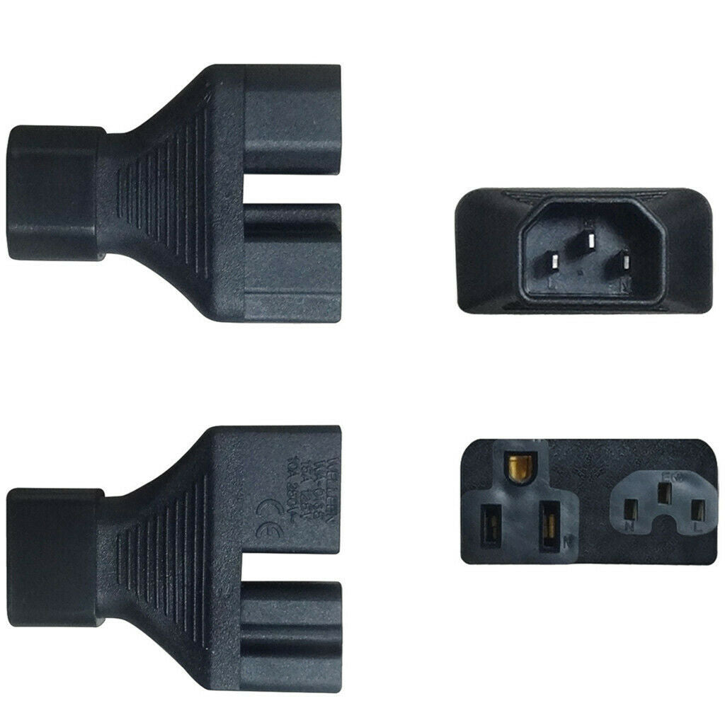 1 X IEC 320 C14 To C13 Male To Female AC Power Adapter