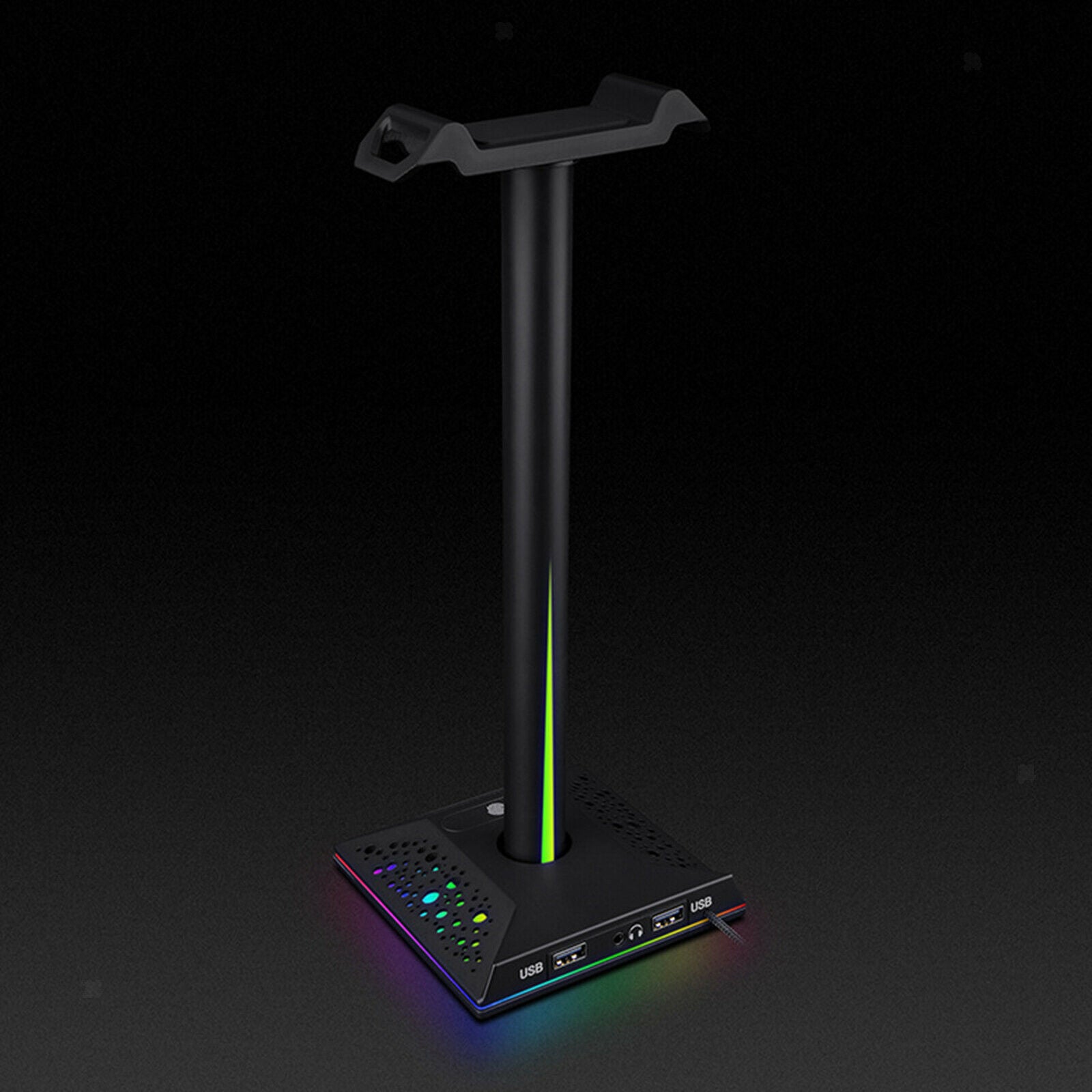 Universal RGB Earphone Headphone Dual Headset Stand Hanger Holder Bracket