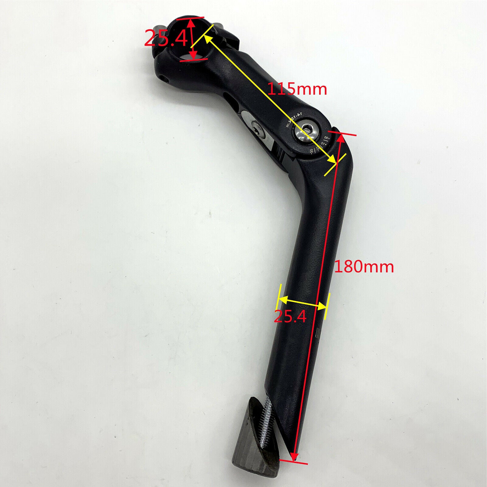 Adjustable 30 Degree Bicycle Quill Stem Bike Riser Gooseneck 25.4mm Stems