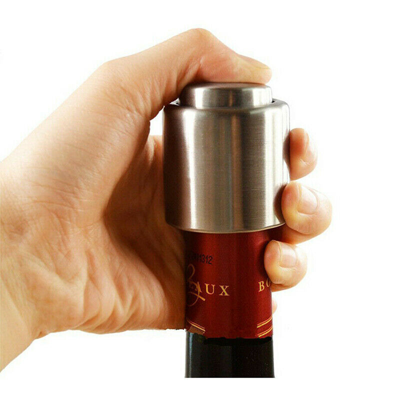 Stainless Steel Leakproof Wine Bottle Stopper Vacuum Red Wine Caps Sealer Fresh