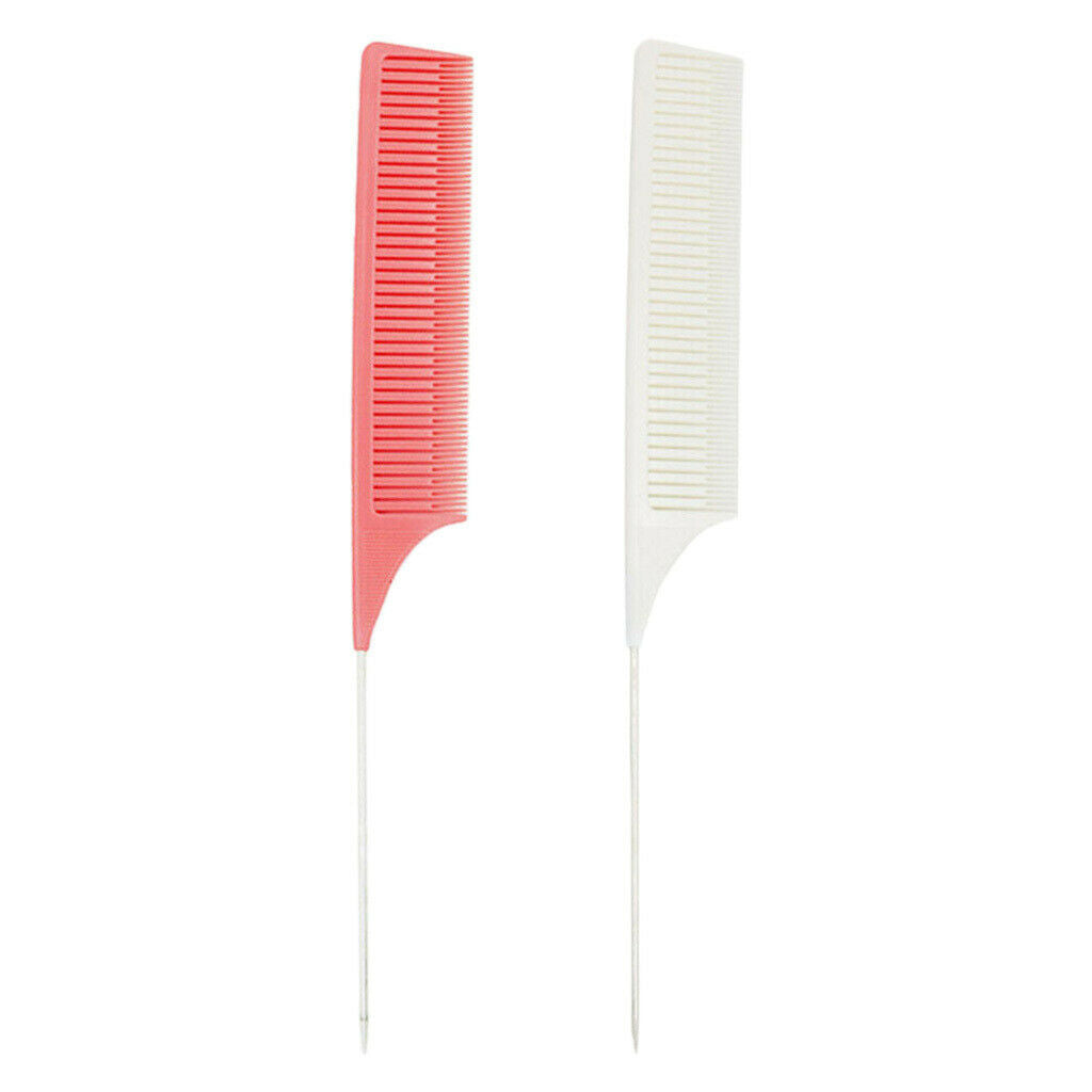 2x ABS Sectioning Weave Highlighting Foiling Hair Comb Highlight Combs Brush