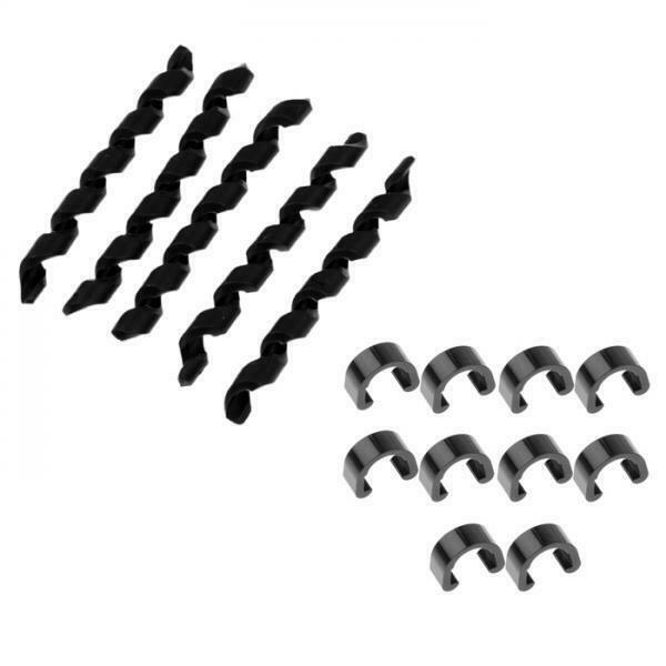 Bike Line Pipe Tubing Fixed C -Clips Type Buckle + Bike Cable Spiral Sleeves