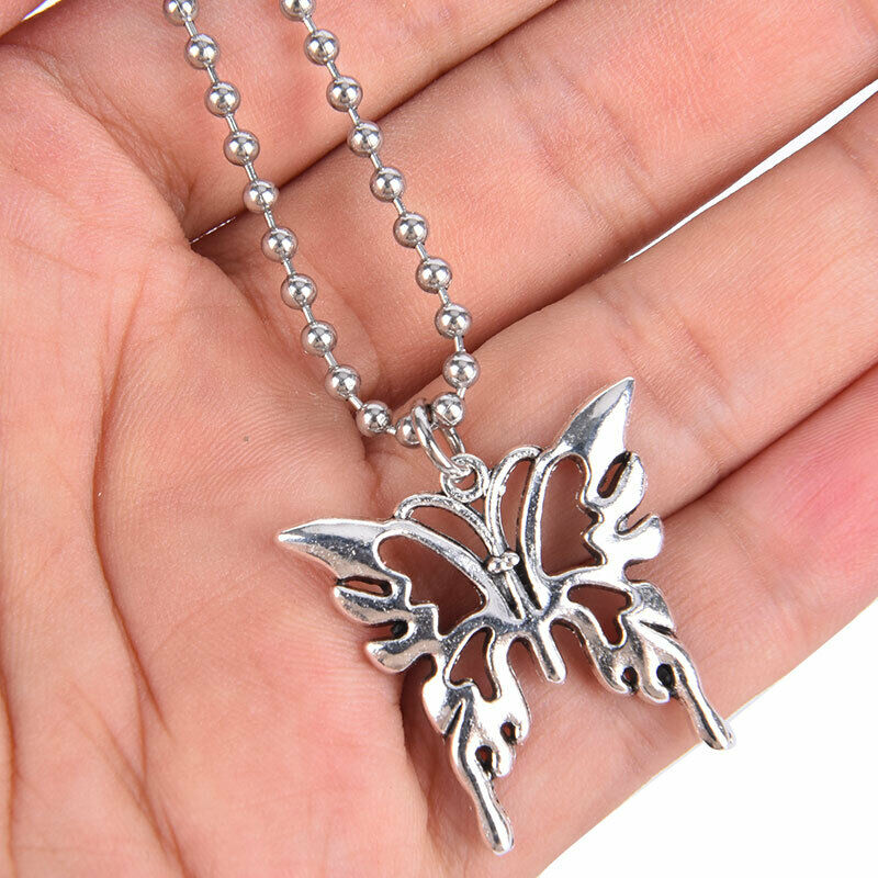 Sexy Butterfly Pendant Necklace Stainless Steel Goth Fashion Jewelry Necklac Rf
