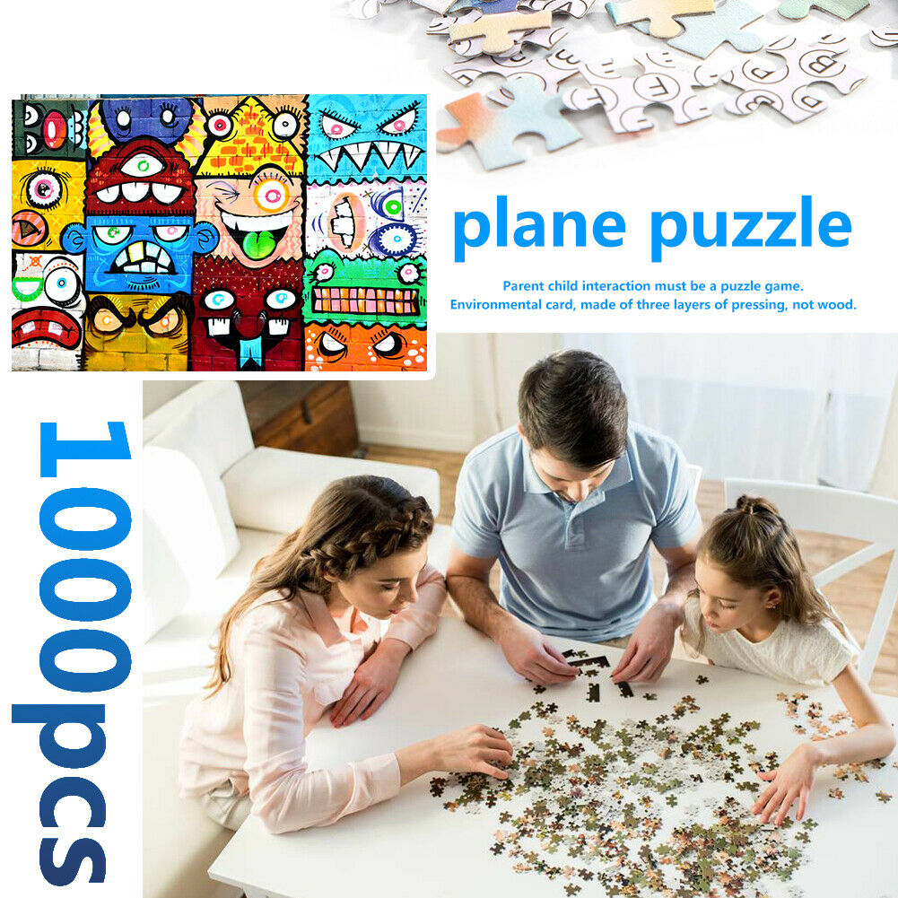 1000pcs DIY Jigsaw Paper Puzzle Graffiti Picture Toys Room Decoration Gifts @