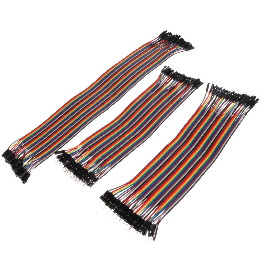 120pcs Multicolored Dupont Wire Kit Breadboard Jumper Wires Ribbon Cables