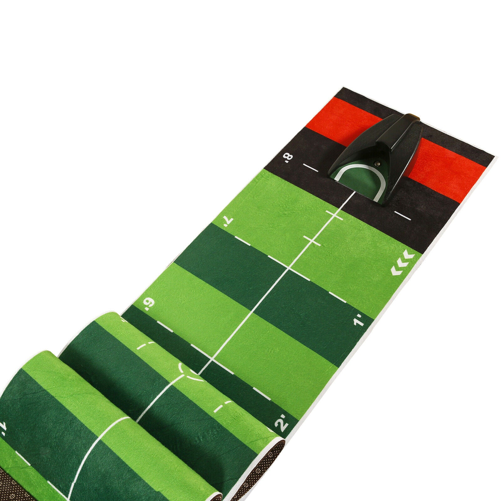 Golf Putting Green Mat with Automatic Ball Return Golf Practice Outdoor Use