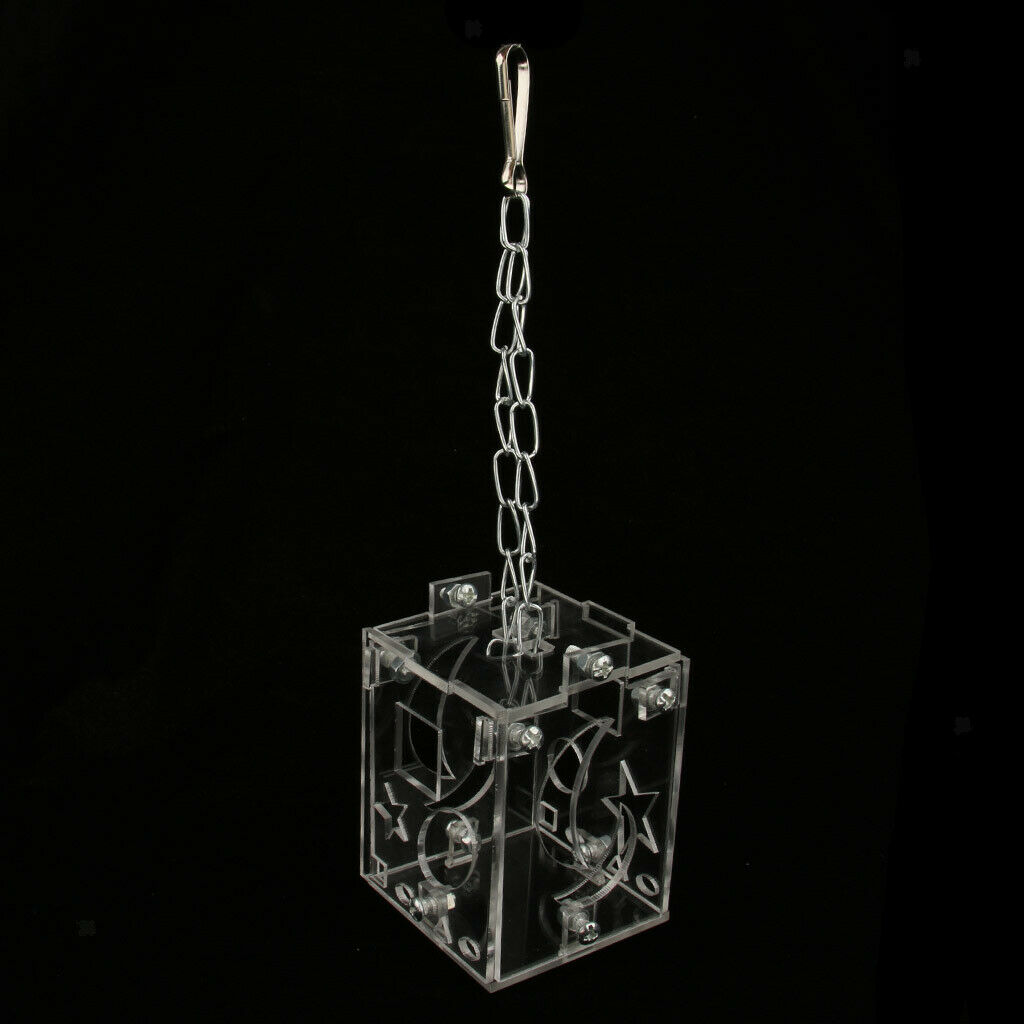 Clear Acrylic Parrot Bird Cage Feeder Hang Foraging Toys Bird Supplies