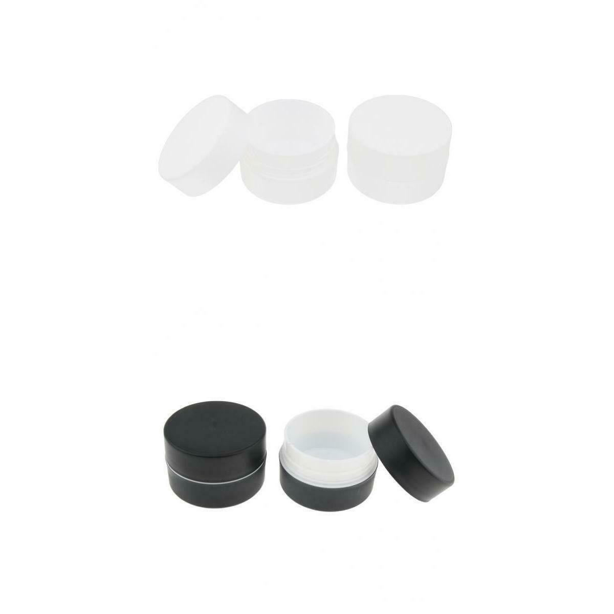 Pack of 4, PP Plastic Pot Jars, Refillable Cosmetic Containers, for Scrubs,