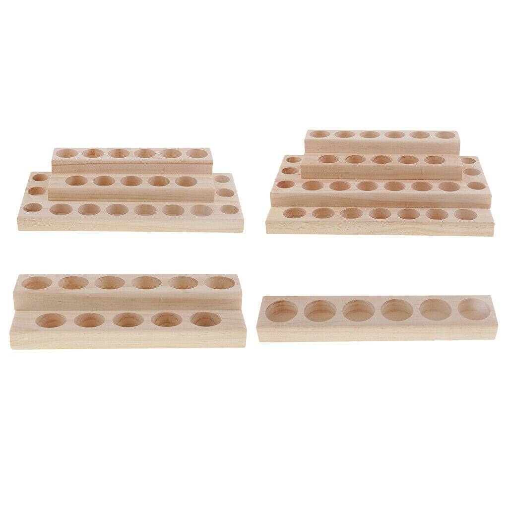 Unfinished Wooden Essential Oil Box - Holds 6 Essential Oil Bottles - Perfect