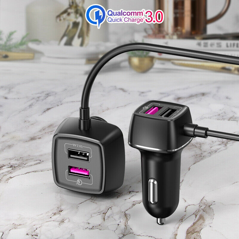 One for four Car Front and Rear QC3.0 Fast Charging Charger 4USB Port 5V 2.4A