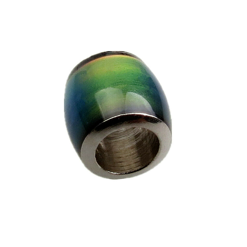 6 Pieces Color Change Mood Thermo Sensitive Barrel Spacer Beads Stainless Steel
