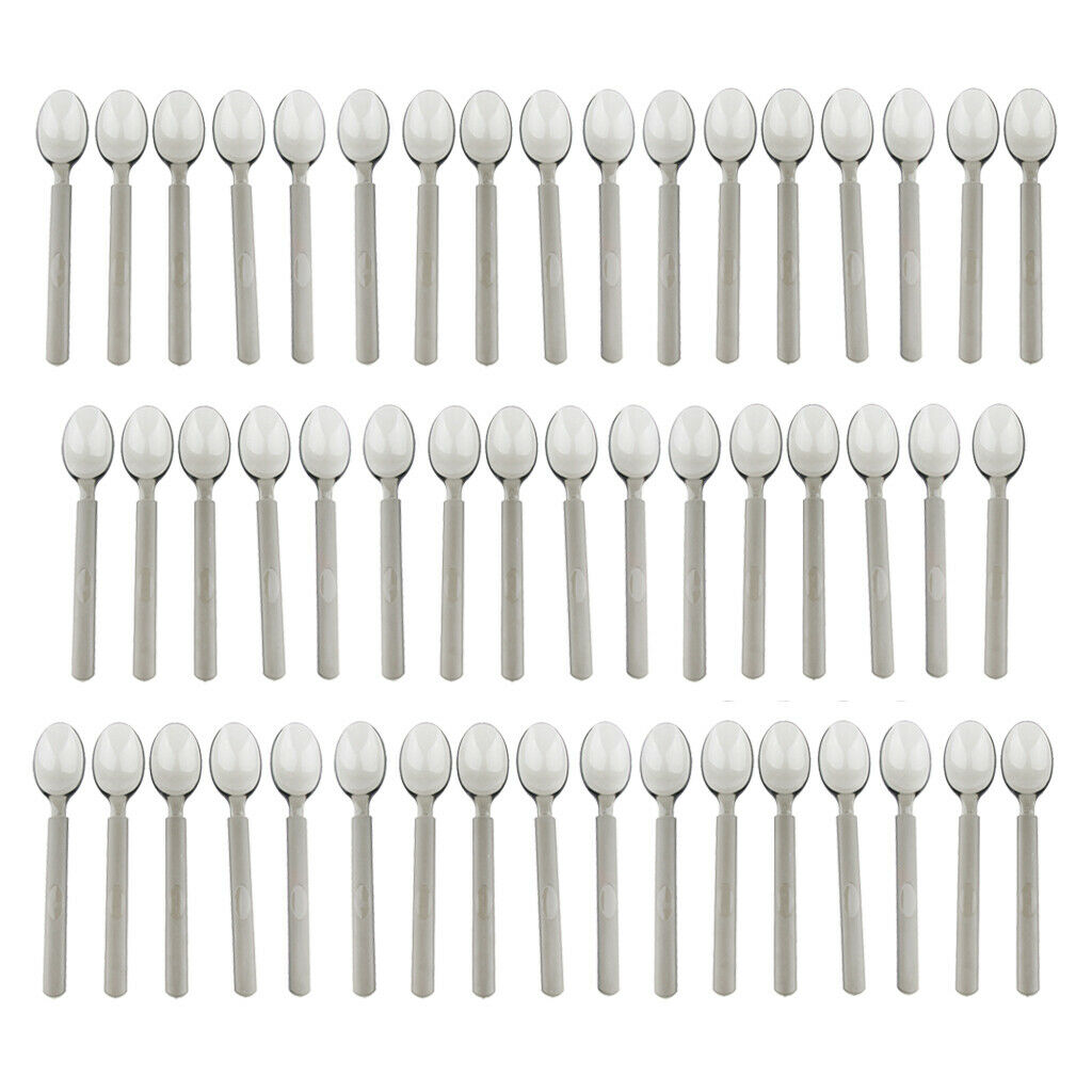 50 Pieces Thick Disposable Plastic Tableware Cutlery, Single-packaged Spoon
