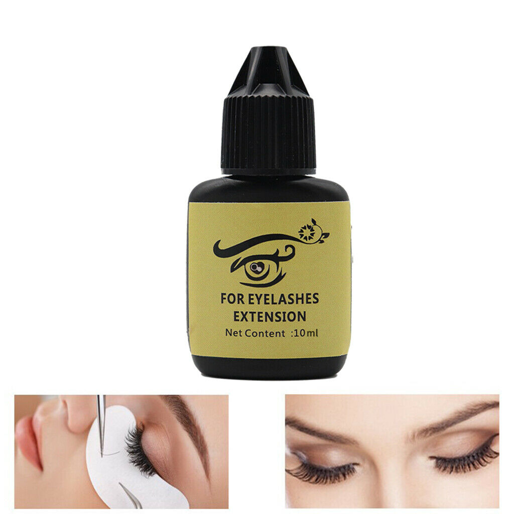 10ml Fast Strong Eyelash Glue 2-3 Secs Drying time for Beginners to Practice,
