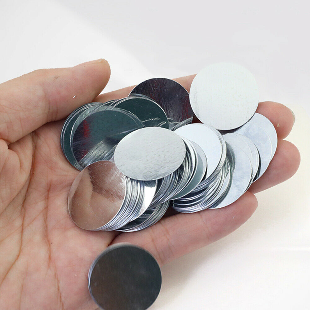 50PCS Round Galvanized Iron Sheet Disc Plate Pane Zinc Plated Metal DIY 25x0.3mm