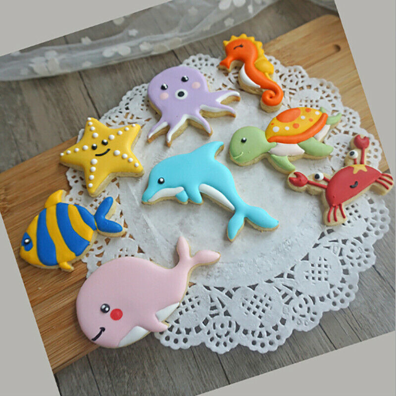 8pcs/set Sea Creature Cookie Cutter Mini Cookie for DIY Baking Biscuit Mo.l8