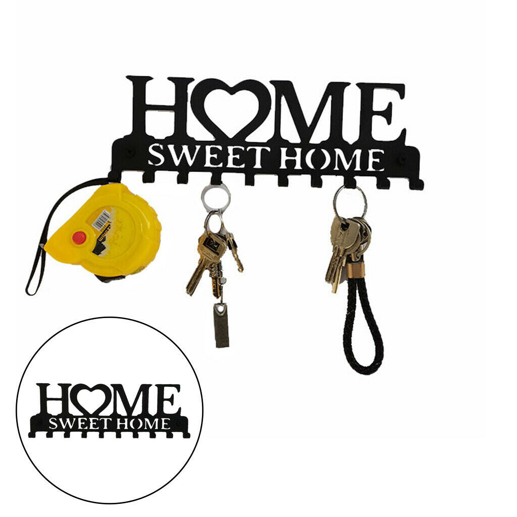 Retro Key Holder Hanger Hooks Hat Organizer Rack Kitchen Wall Ornament Decor