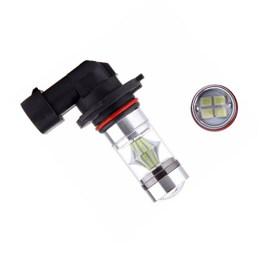Pair 9145 H10 100W 10000K Blue LED Projector DRL Fog Driving Light Bulb lamp