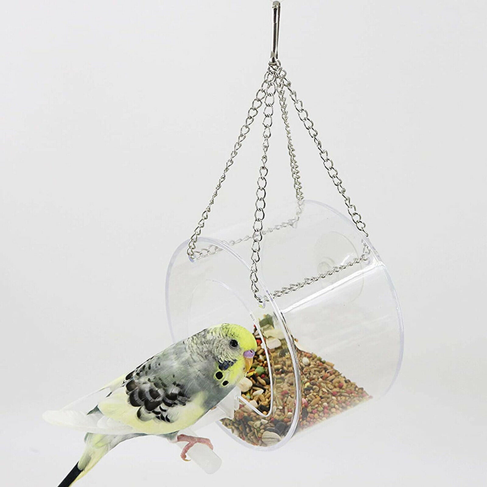 Clear Bird Feeder Kit Hanging Birdhouse for Small Medium Large Bird