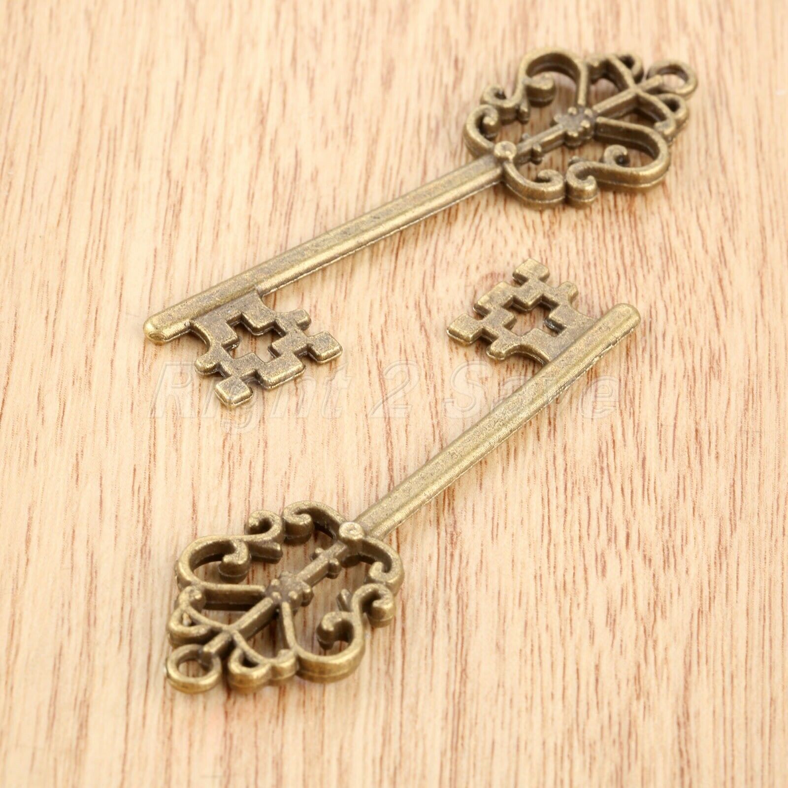 Retro Skeleton Key Charms Pendant Findings Wedding Gift Jewelry Making 57mm*17mm