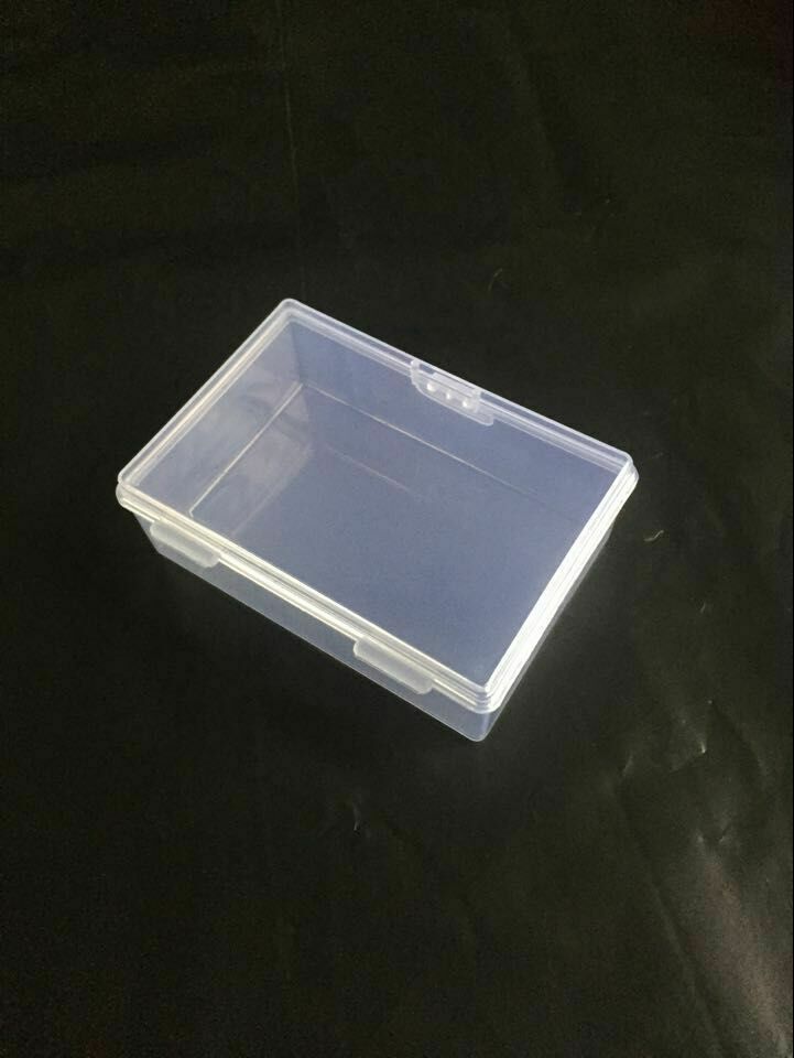 Small Transparent Plastic Storage Box Clear Square Multipurpose Display Case U