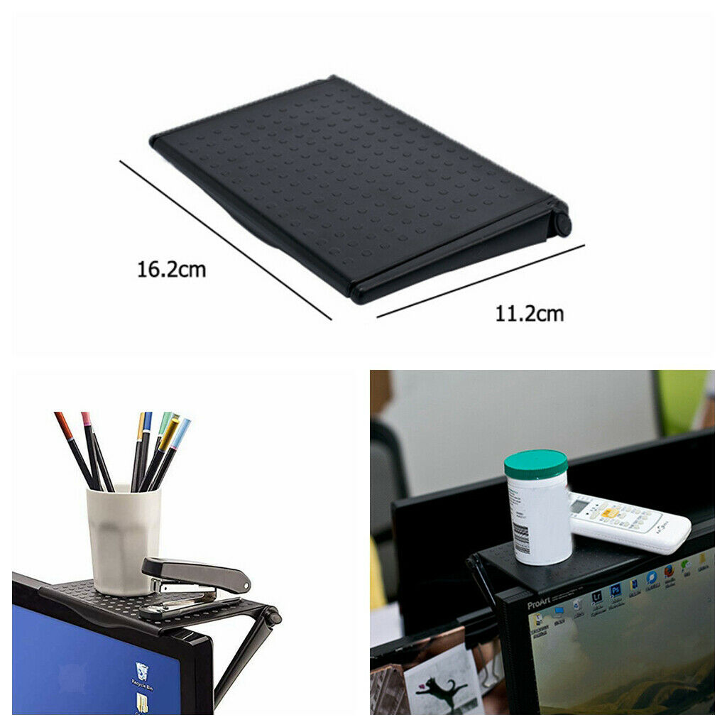2x TV Top Shelf Adjustable Screen Computer TV Top Storage Bracket for Office