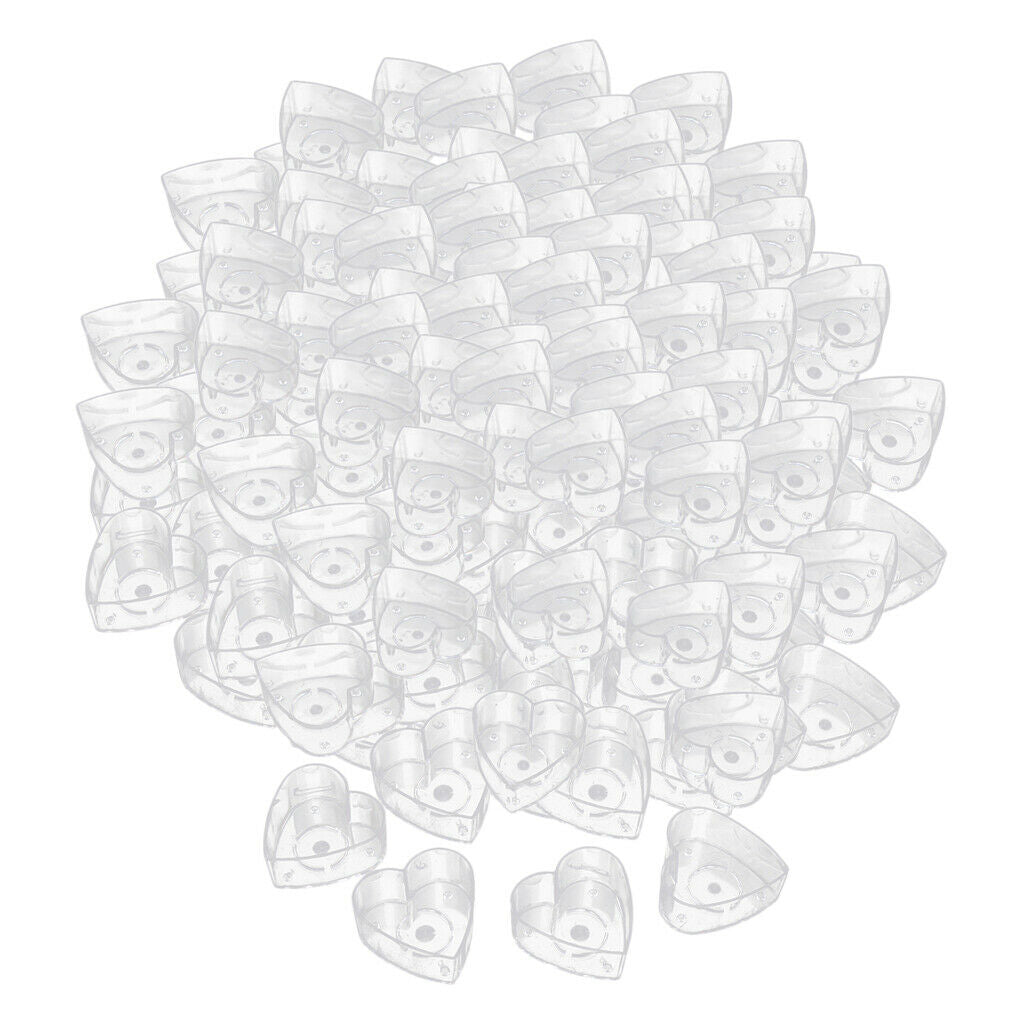200x Transparent Heart Shape Tea Light Cups Wax Container DIY Crafts Mold