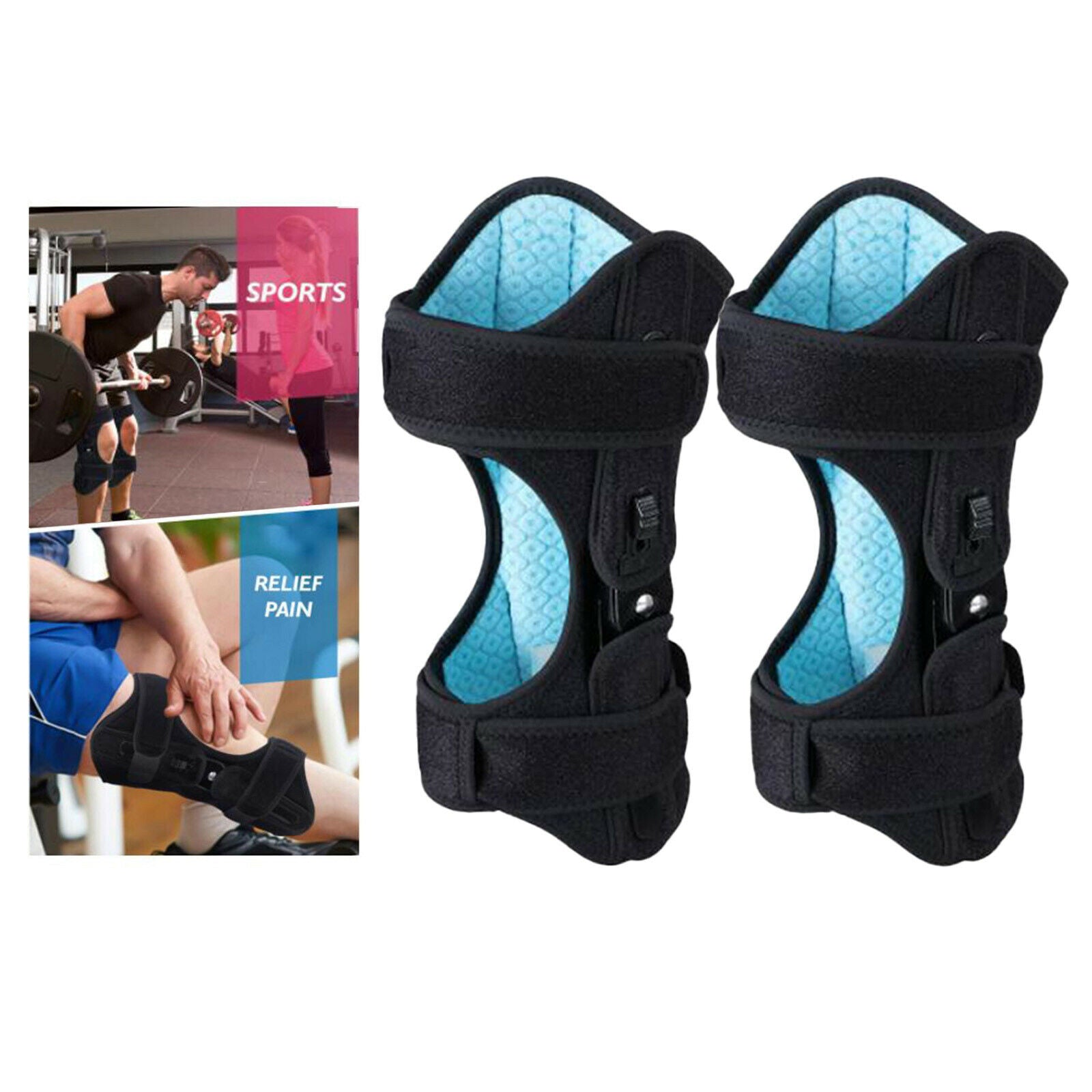 2x knee protection booster Non-slip jointed knee pad support for climbing