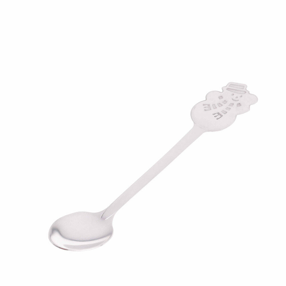 Christmas Spoon Stainless Steel Coffee Spoon Mini Tea Spoon Kids Dessert .l8