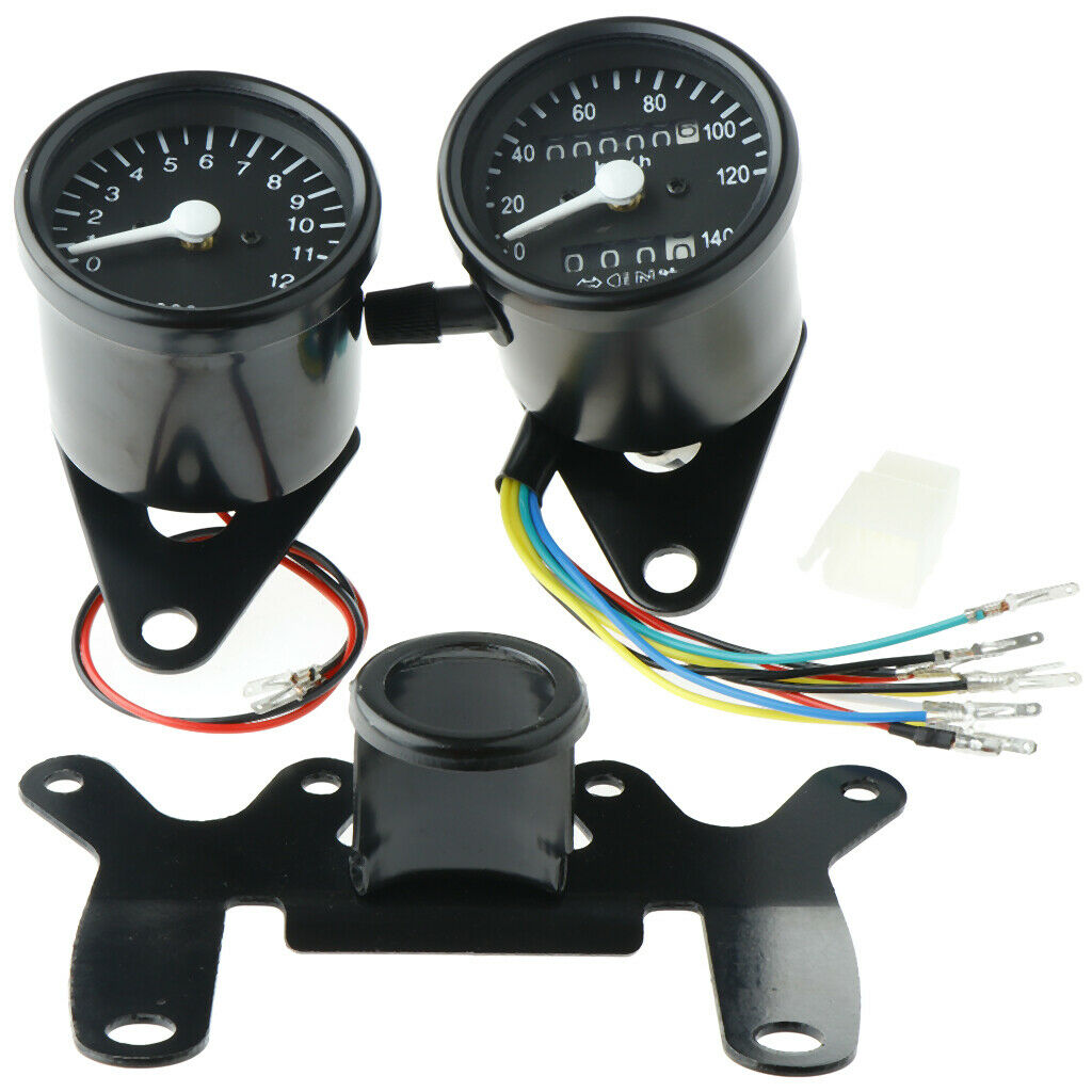 Bright 12V Multi Function Odometer Speedometer Tachometer Gauge LCD 0-160 km / h