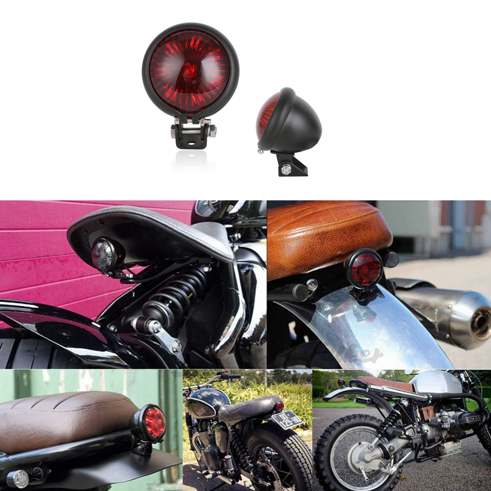Motorcycle LED12V Adjustable Stop Tail Light Motorbike Brake Rear Lamp Taillight