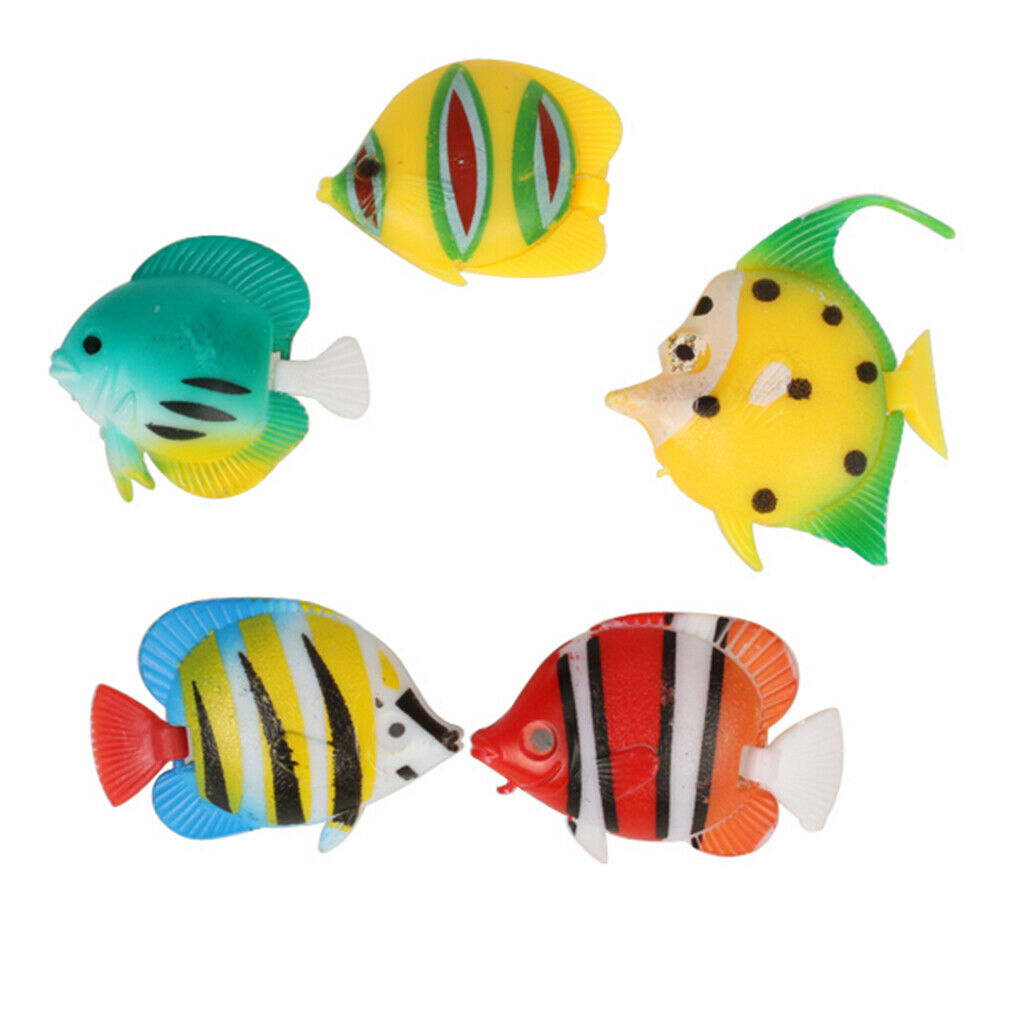5pcs Artificial Moving Floating Fishes Aquarium Fish Tank